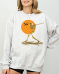 Golf, Skeleton, Spooky, Funny, Witch, Aesthetic, Meme, Halloween, Costume Sweatshirt