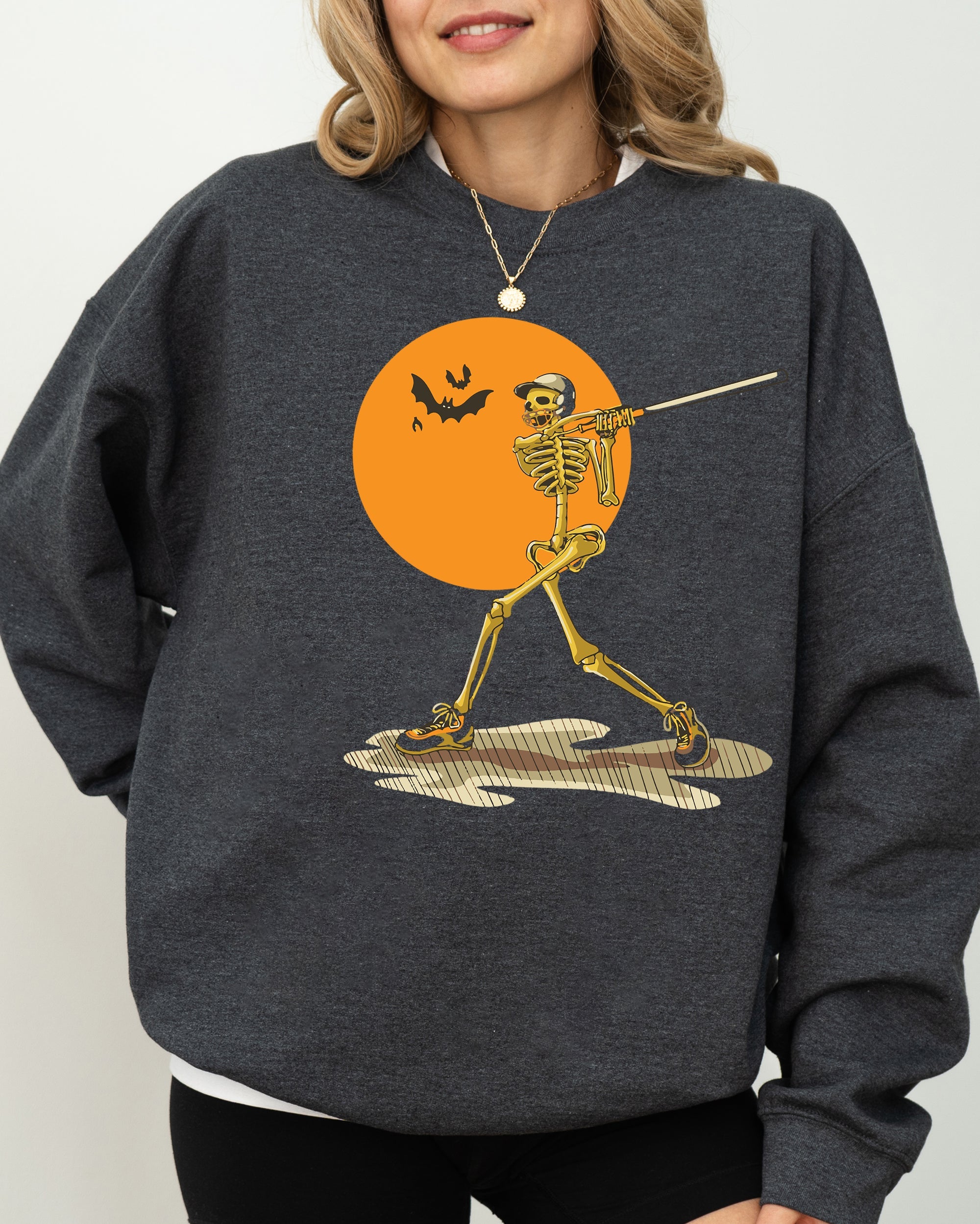 Golf, Skeleton, Spooky, Funny, Witch, Aesthetic, Meme, Halloween, Costume Sweatshirt